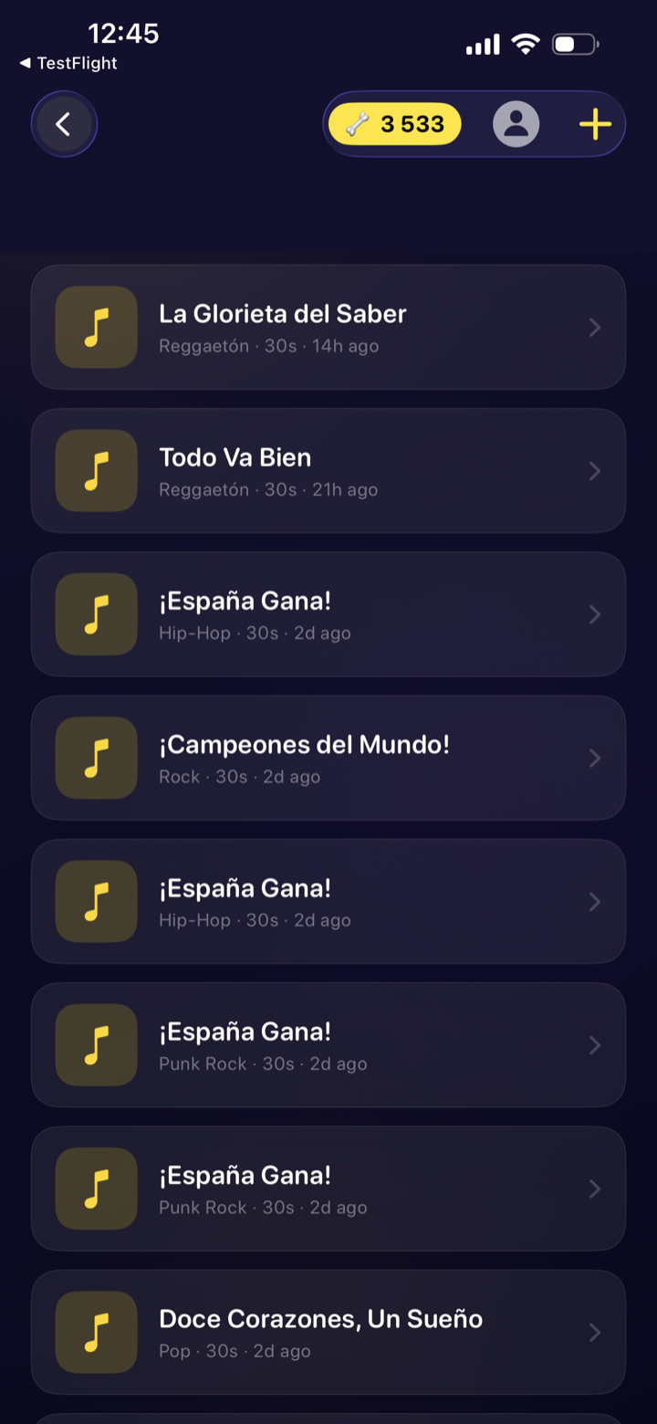 Your library of songs to share with friends